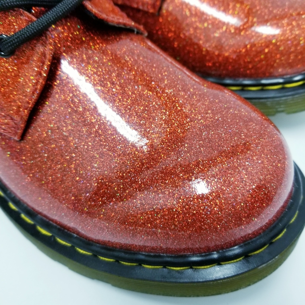 Dr. Marten Glitter Boots Holiday Red - Picture 6 of 8